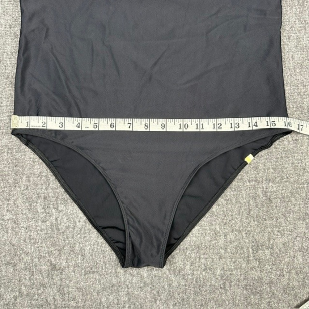 Summersalt The Deep Dive One Piece Swimsuit Black Halter V-Neck Recycled Size 14 - Picture 5 of 6